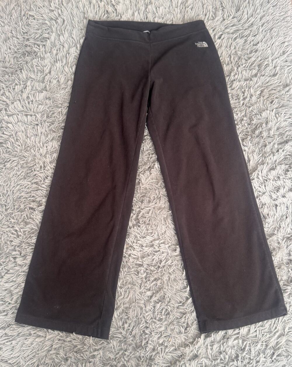 The North Face Sweat Pants Womens Medium Black Cozy Athletic Wide Leg